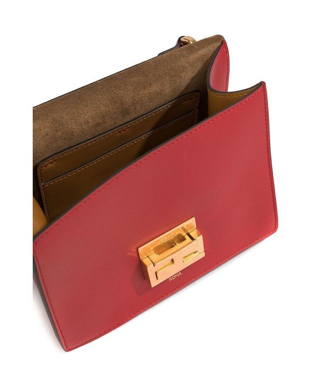 Fendi Red Small Kan U Shoulder Bag