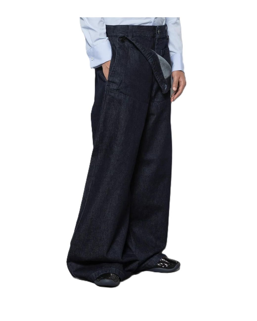 Dries Van Noten Blue Belt Loop Jeans for men