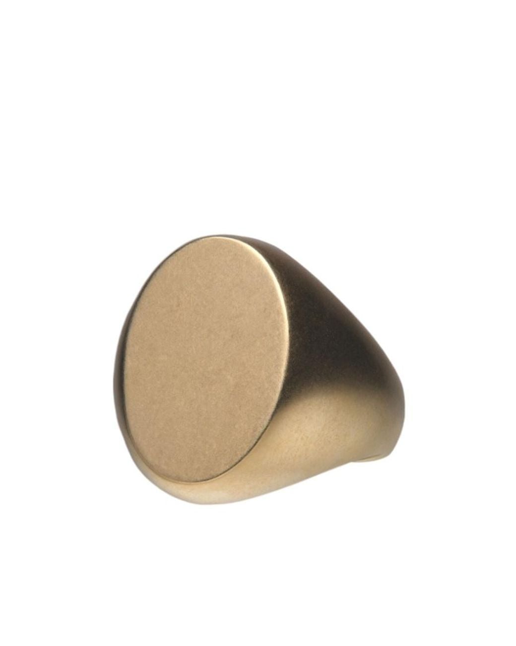 Maison Margiela Natural Logo-Engraved Brushed Finish Signet Ring