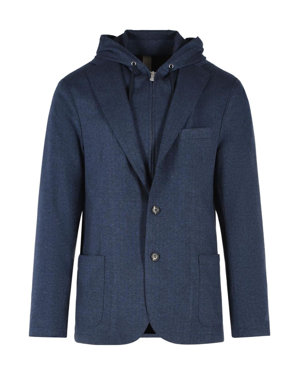 Eleventy Blue Long-Sleeved Suit Jacket for men