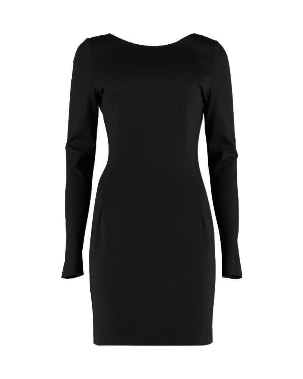 Dolce & Gabbana Black Open Back Wrapped Dress