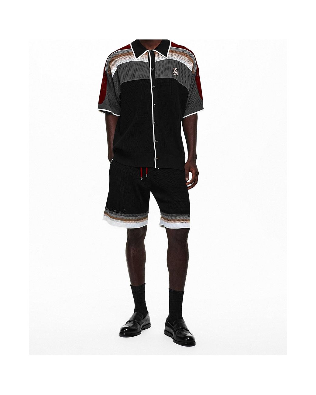 Amiri Gray Drawstring Athletic Shorts for men