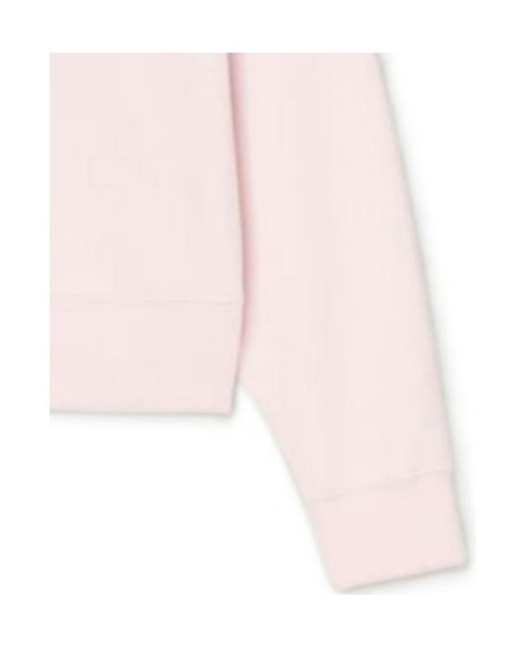 Palm Angels Pink Logo Detailed Crewneck Sweatshirt for men