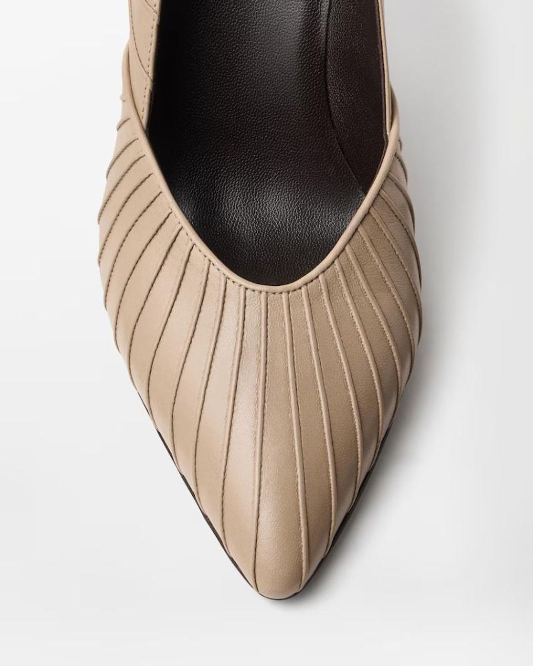 Versace White Gianni Pleated Heeled Pumps