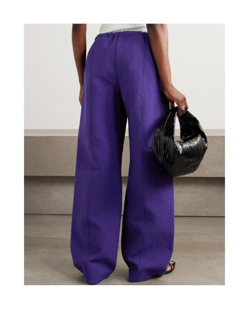 Tory Burch Purple Casual Pants With Belt Loops