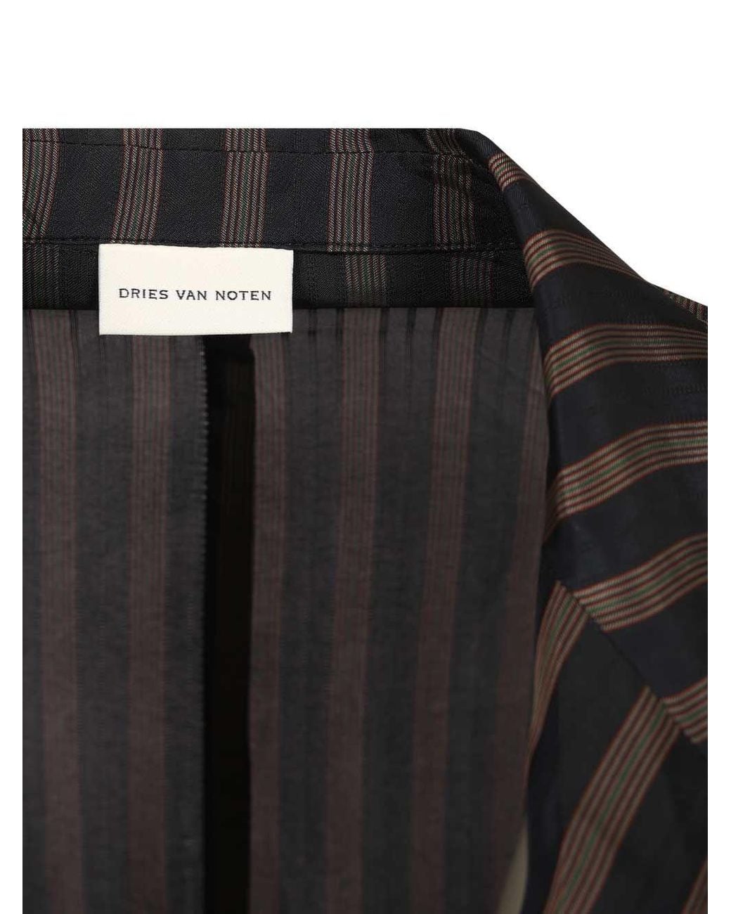 Dries Van Noten Black Unstructured Cupro Blazer for men