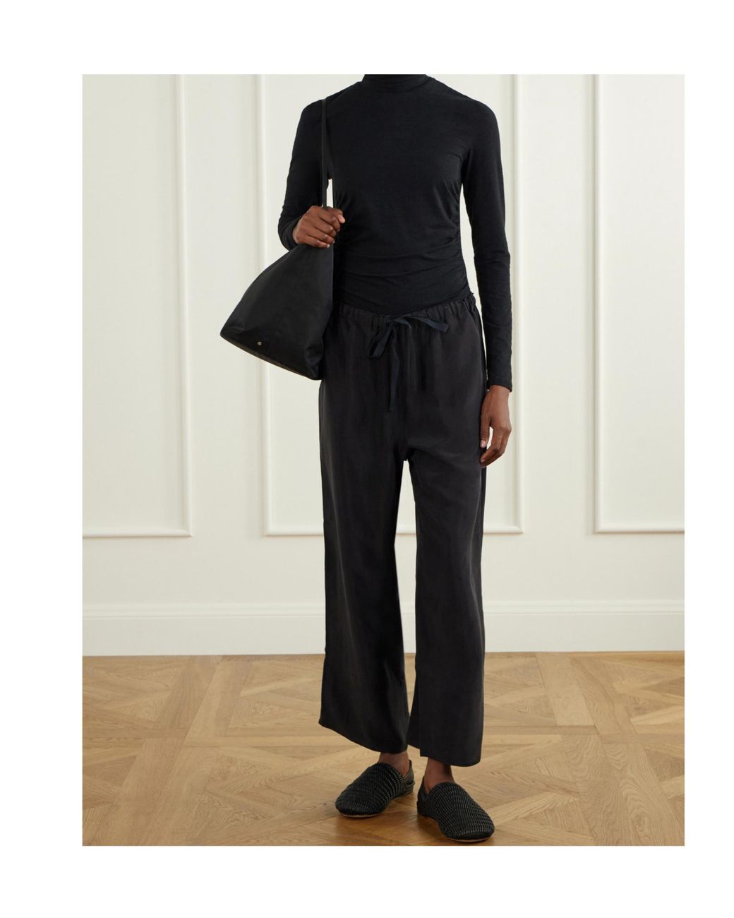 James Perse Blue Wide-Hem Casual Trousers