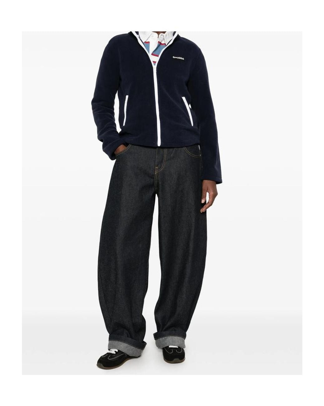 Sporty & Rich Blue Long-Sleeve Casual Jacket
