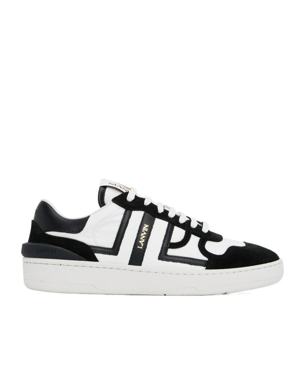 Lanvin Black Clay Mesh Low-Top Sneakers for men