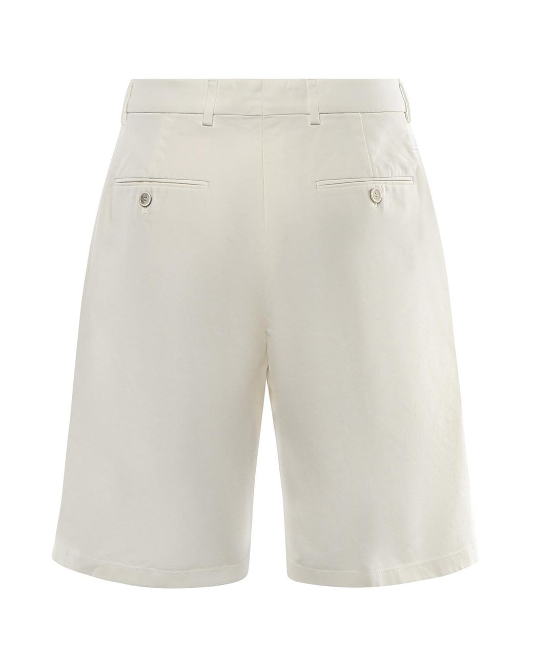Loro Piana White Jarno Bermuda Shorts for men