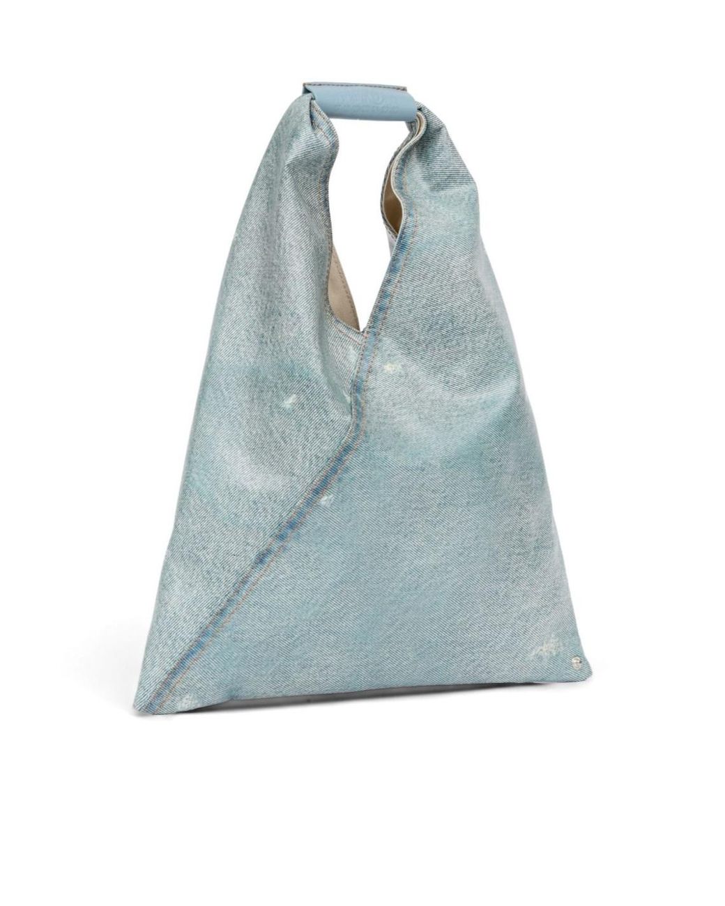 MM6 by Maison Margiela Blue Triangular Handle Japanese Bag