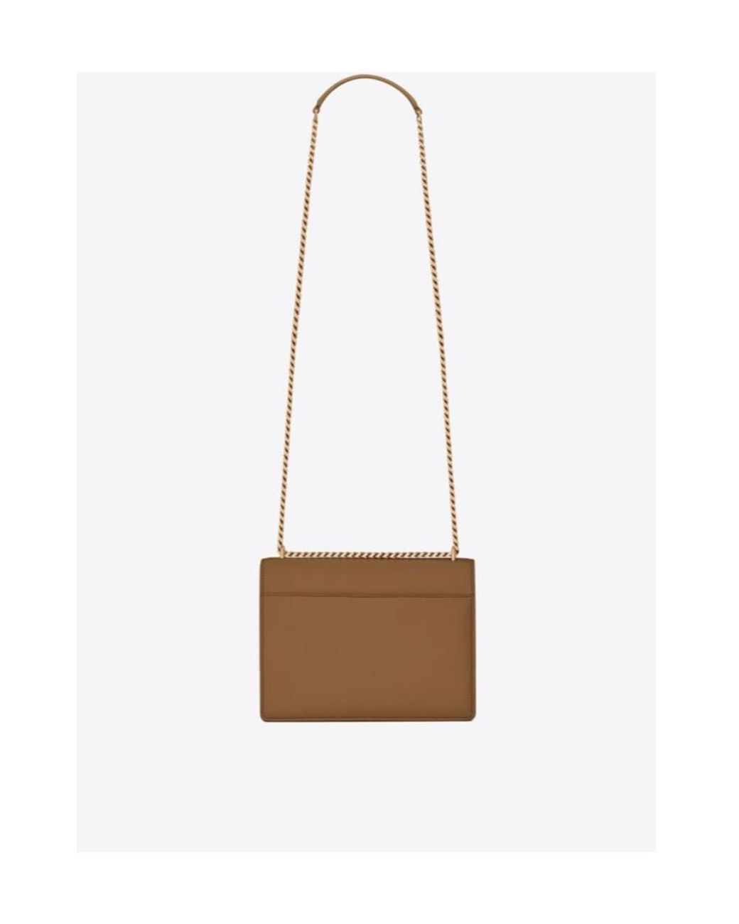 Saint Laurent White Sunset Chained Medium Shoulder Bag
