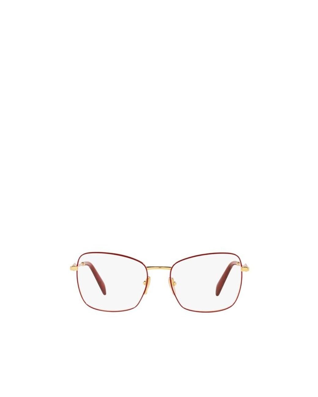 Prada White Eyewear Square Frame Glasses