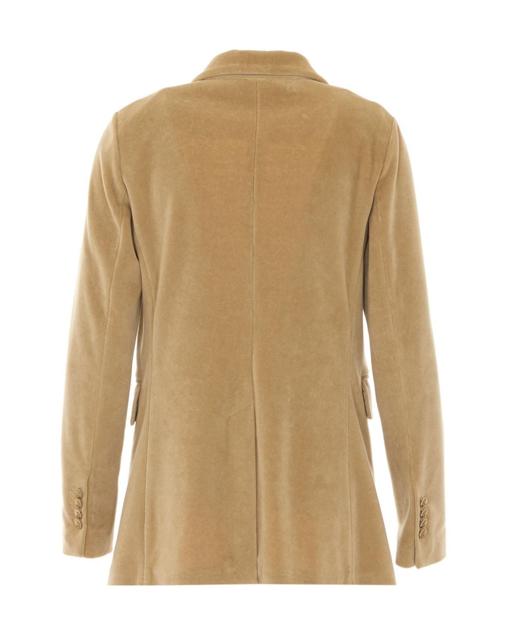 Circolo 1901 Natural Double-Breasted Velvet Blazer