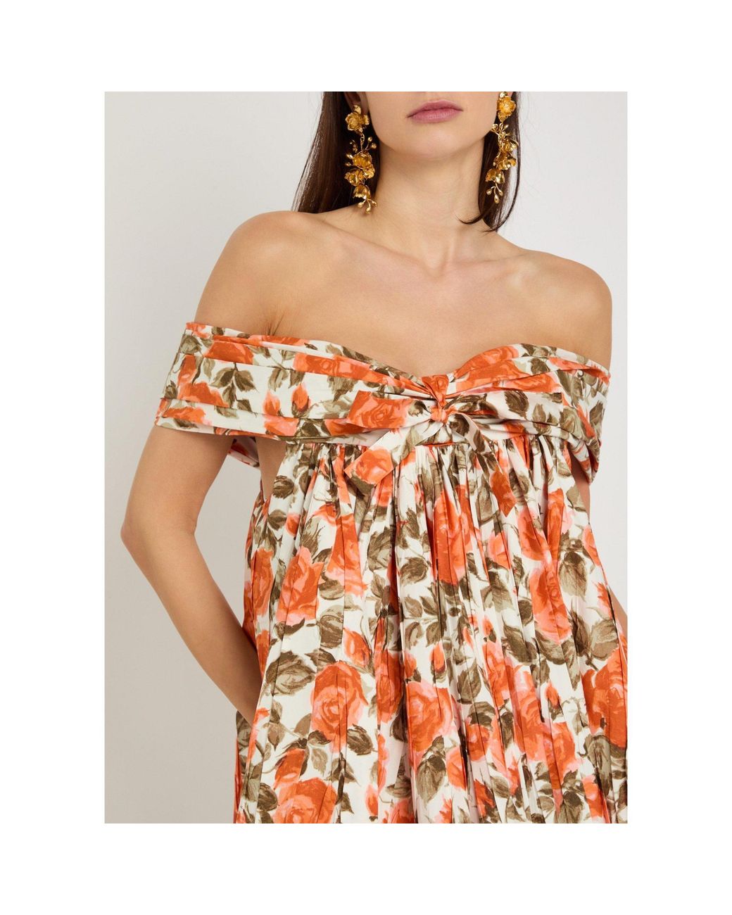 Chloé Orange Floral Print Dress