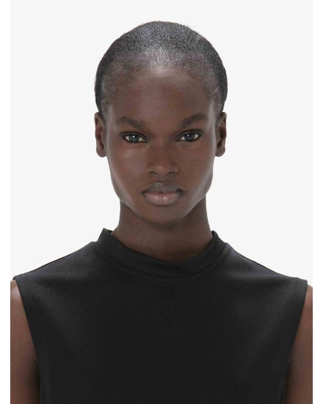 J.W. Anderson Black Jw Anderson Anchor Embroidered Tank Top
