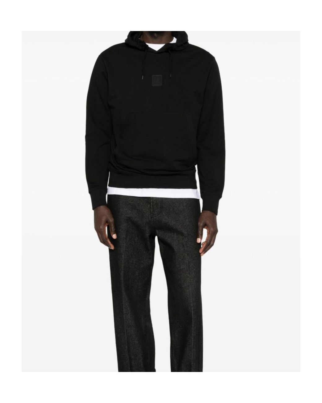 C P Company Black Sweatshirt With Logo for men