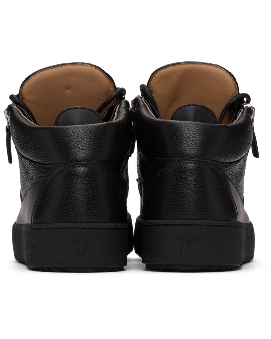 Giuseppe Zanotti Black High-Top Leisure Sneakers for men