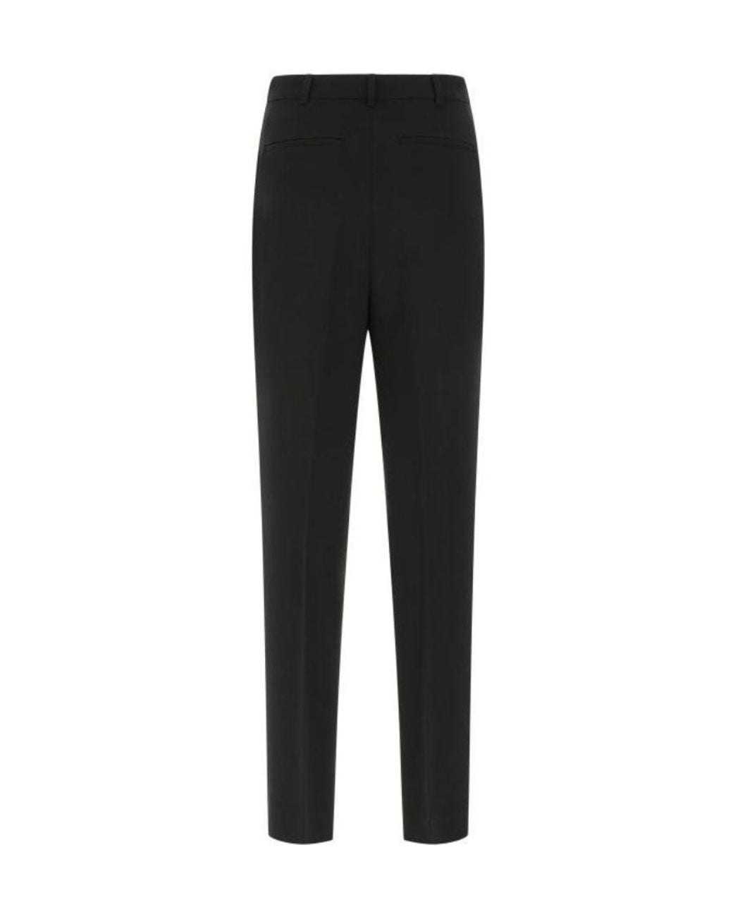 Tory Burch Black Front-Pleat Trousers