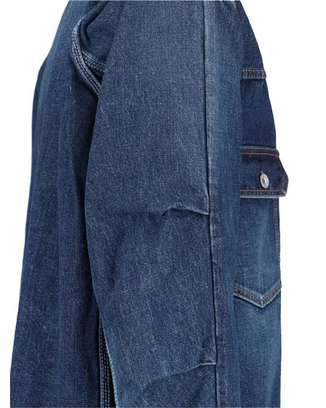 Sacai Blue Buttoned Denim Jacket for men