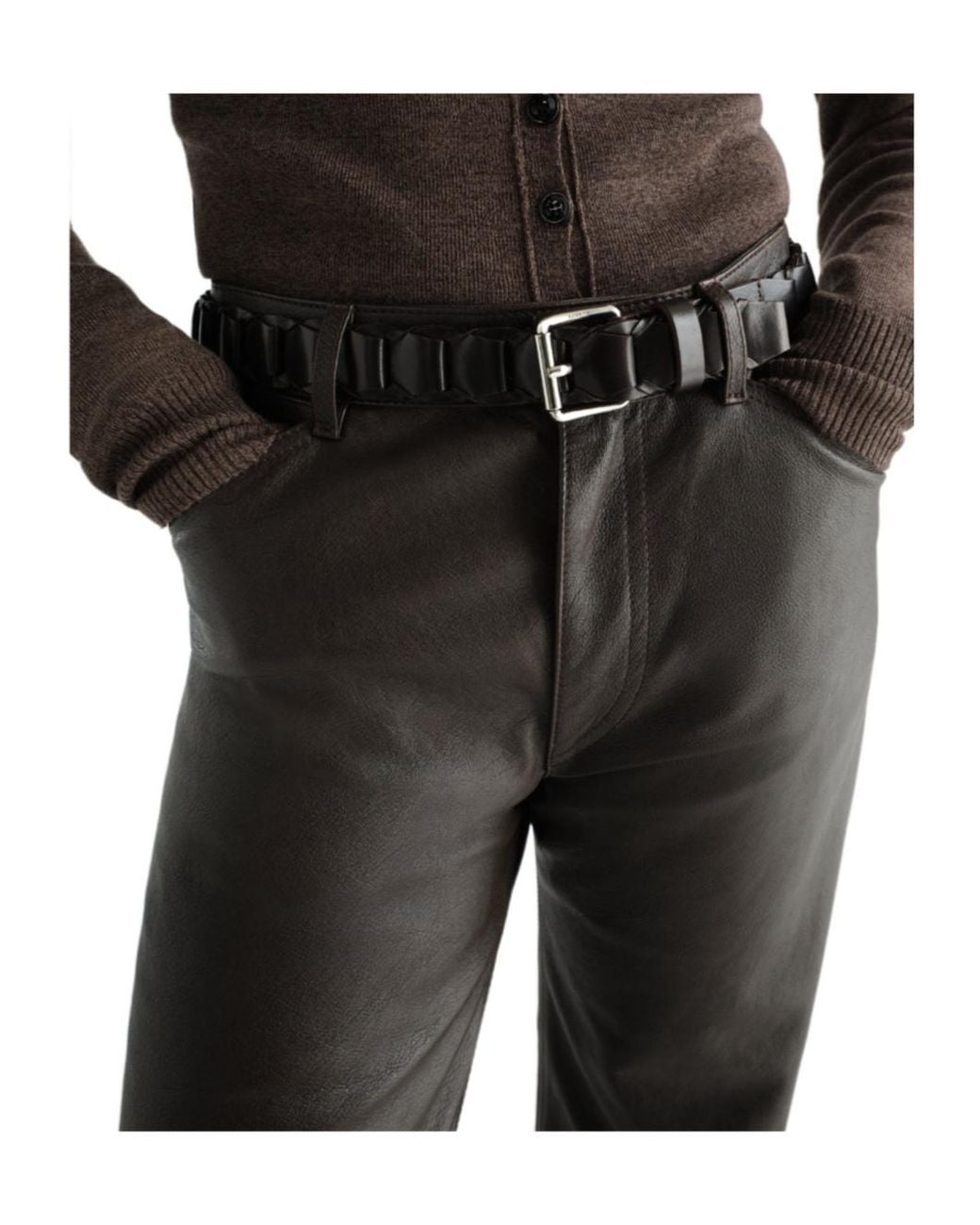 Lemaire White Link Belt for men