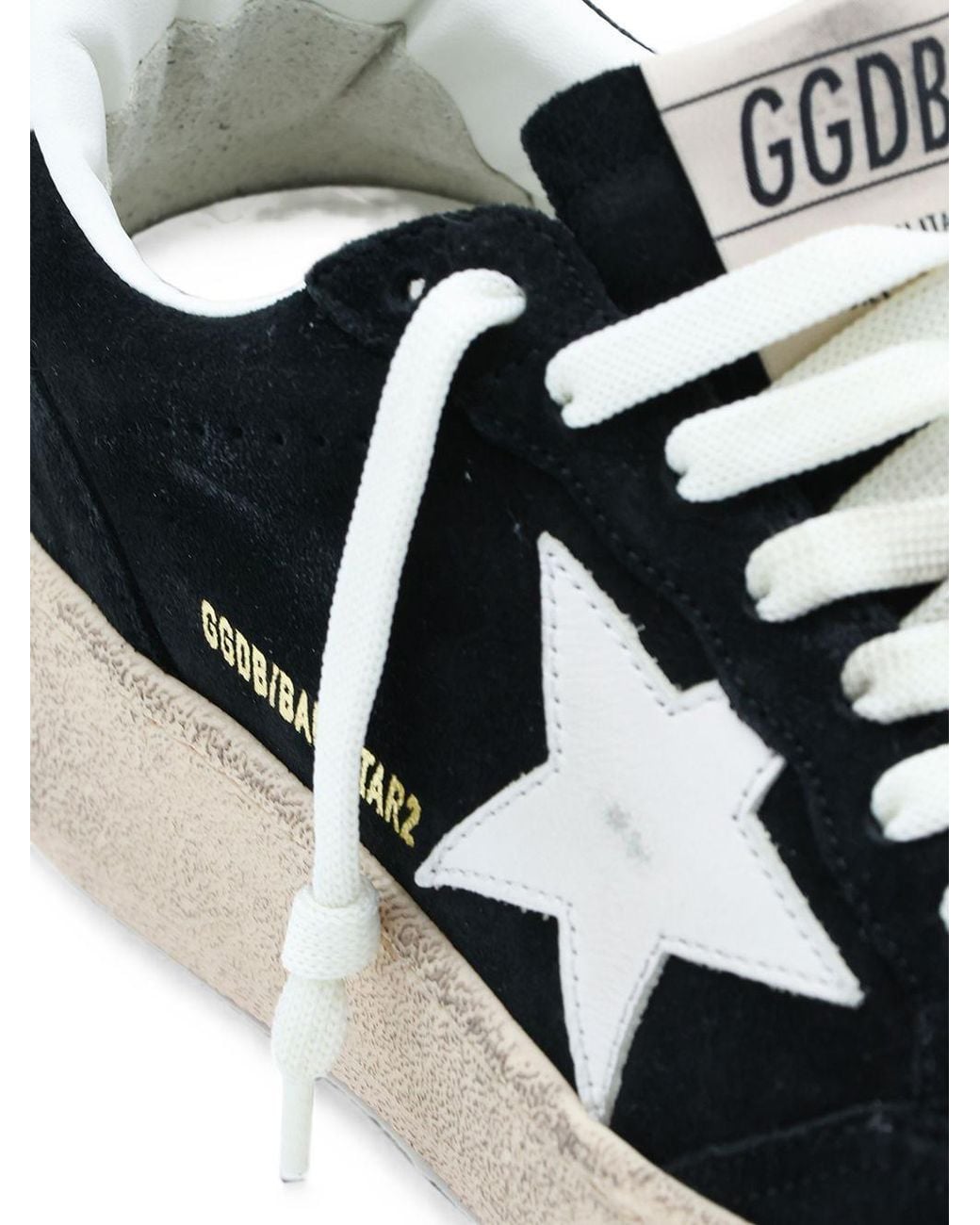 Golden Goose Deluxe Brand Black Star Patch Lace-Up Sneakers