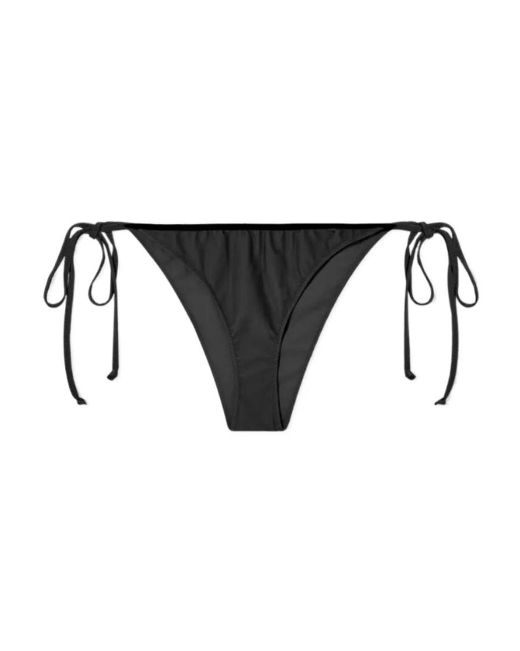 Ganni Black Logo Printed Bikini Top