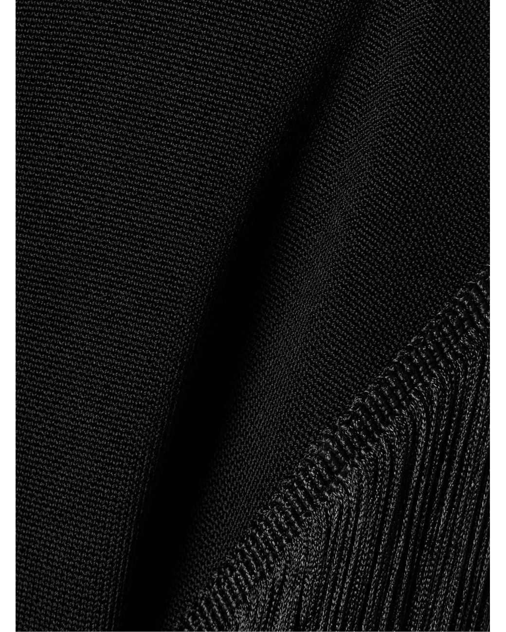 Altuzarra Black May Fringed Stretch-Knit Top