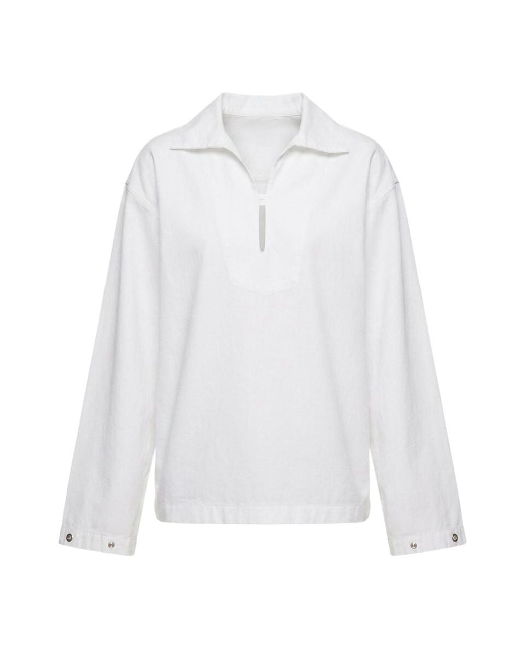 Victoria Beckham White Cotton Blouse