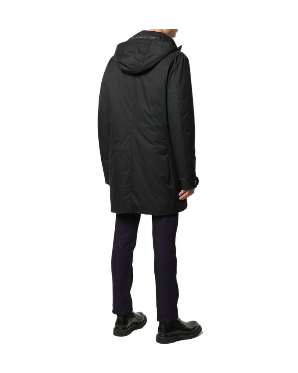 Moorer Black Long-Sleeved Down Jacket for men