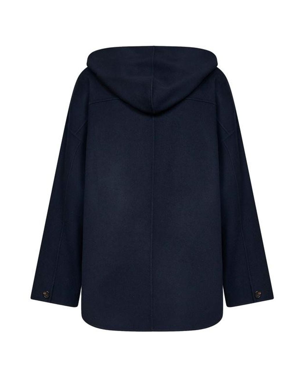 Max Mara Blue 'S Hooded Drop Coat