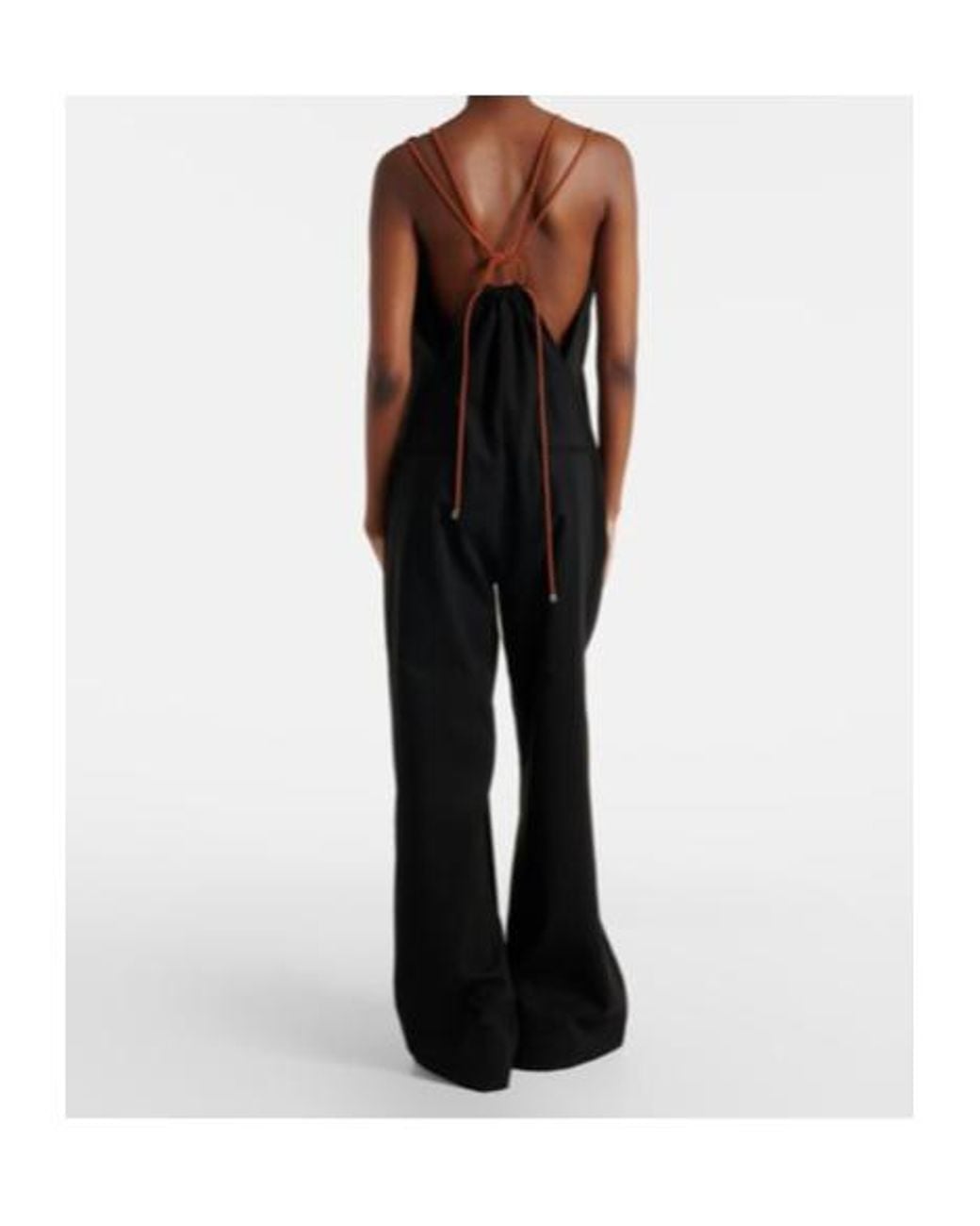 Plan C Black Cotton Crepe Jumpsuit