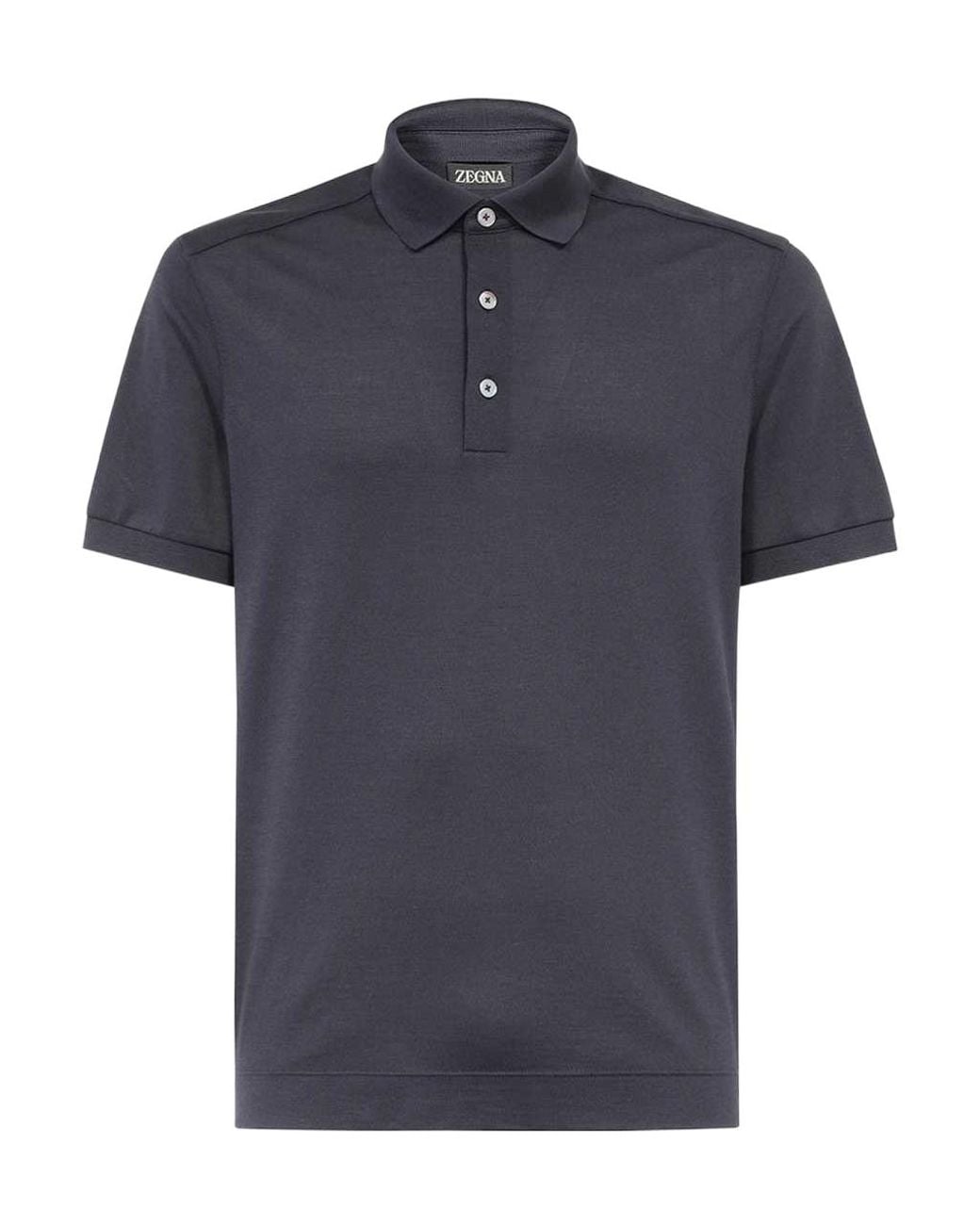 Zegna Blue Short-Sleeved Polo Shirt for men