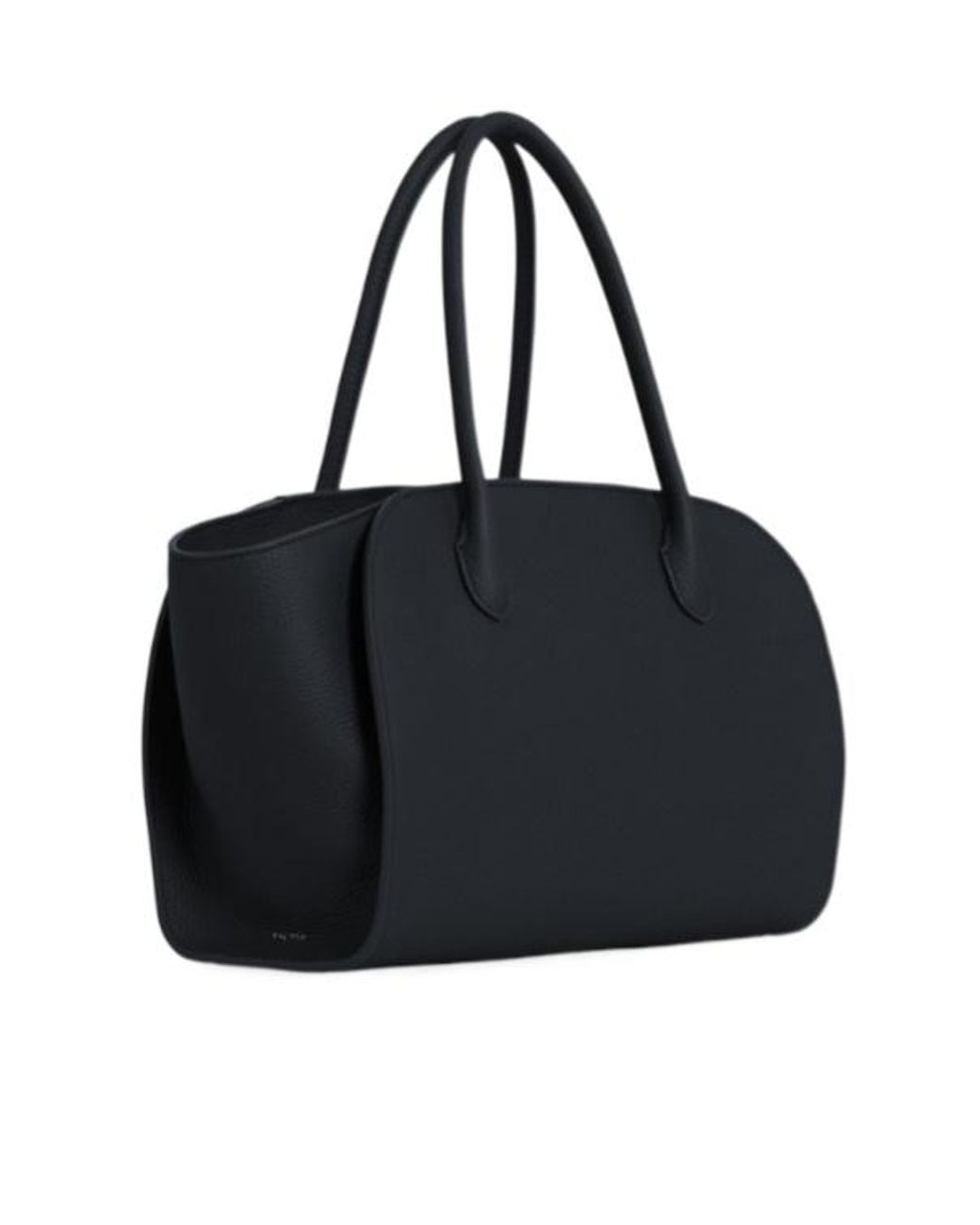 The Row Black Marlo 12 Top Zip Tote Bag