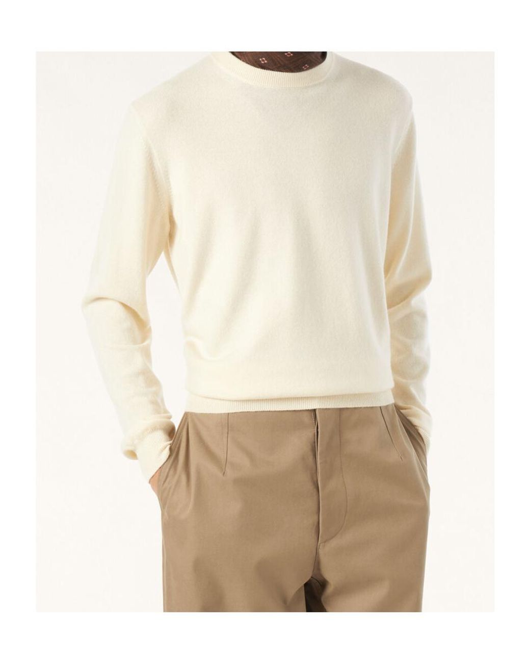 Loro Piana White Classic Crewneck for men