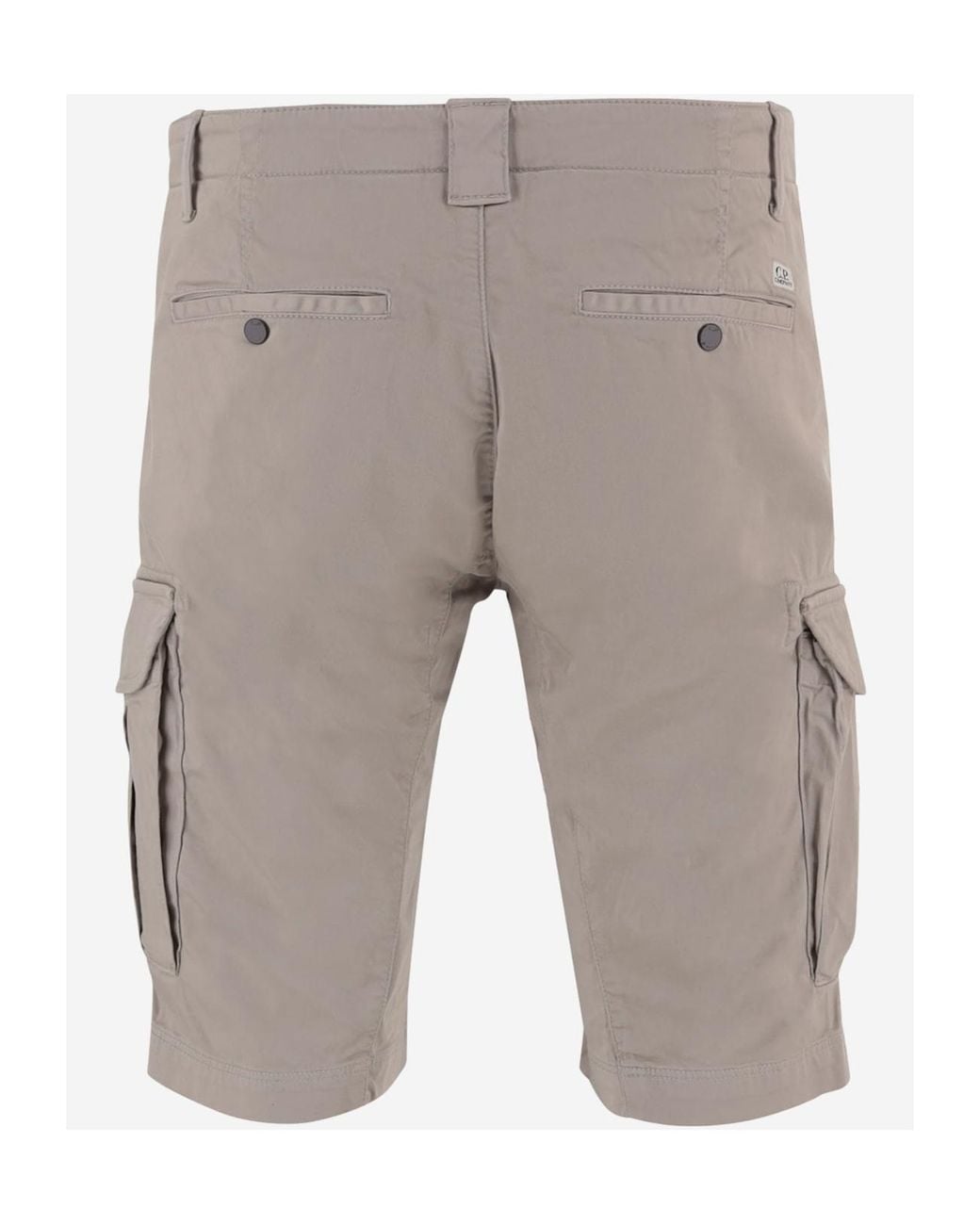 C P Company Gray Lens Detailed Cargo Shorts for men