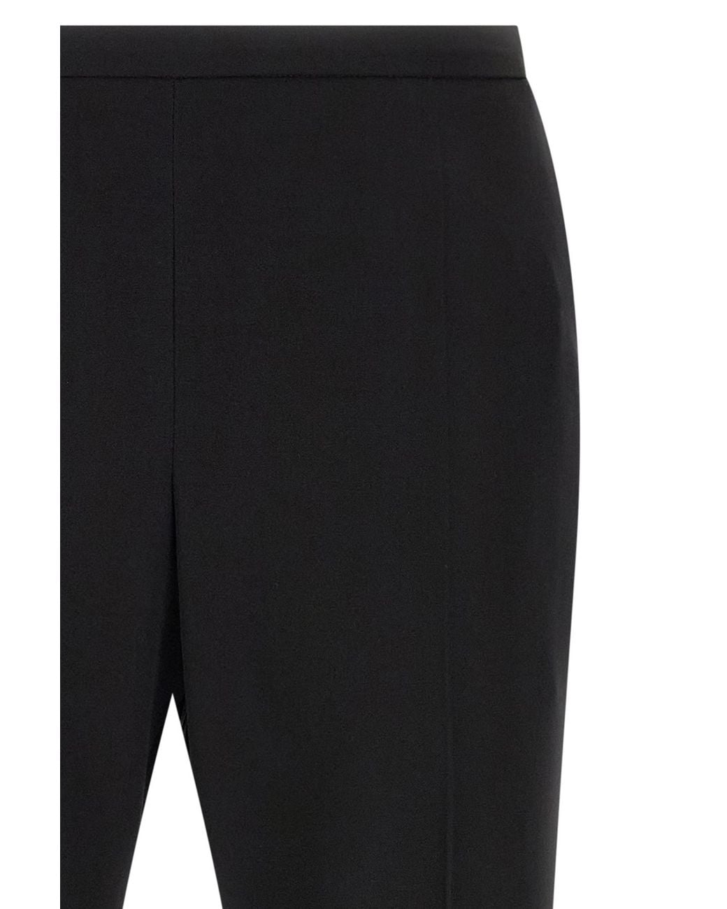 The Row Black Pressed Crease Straight Leg Trousers