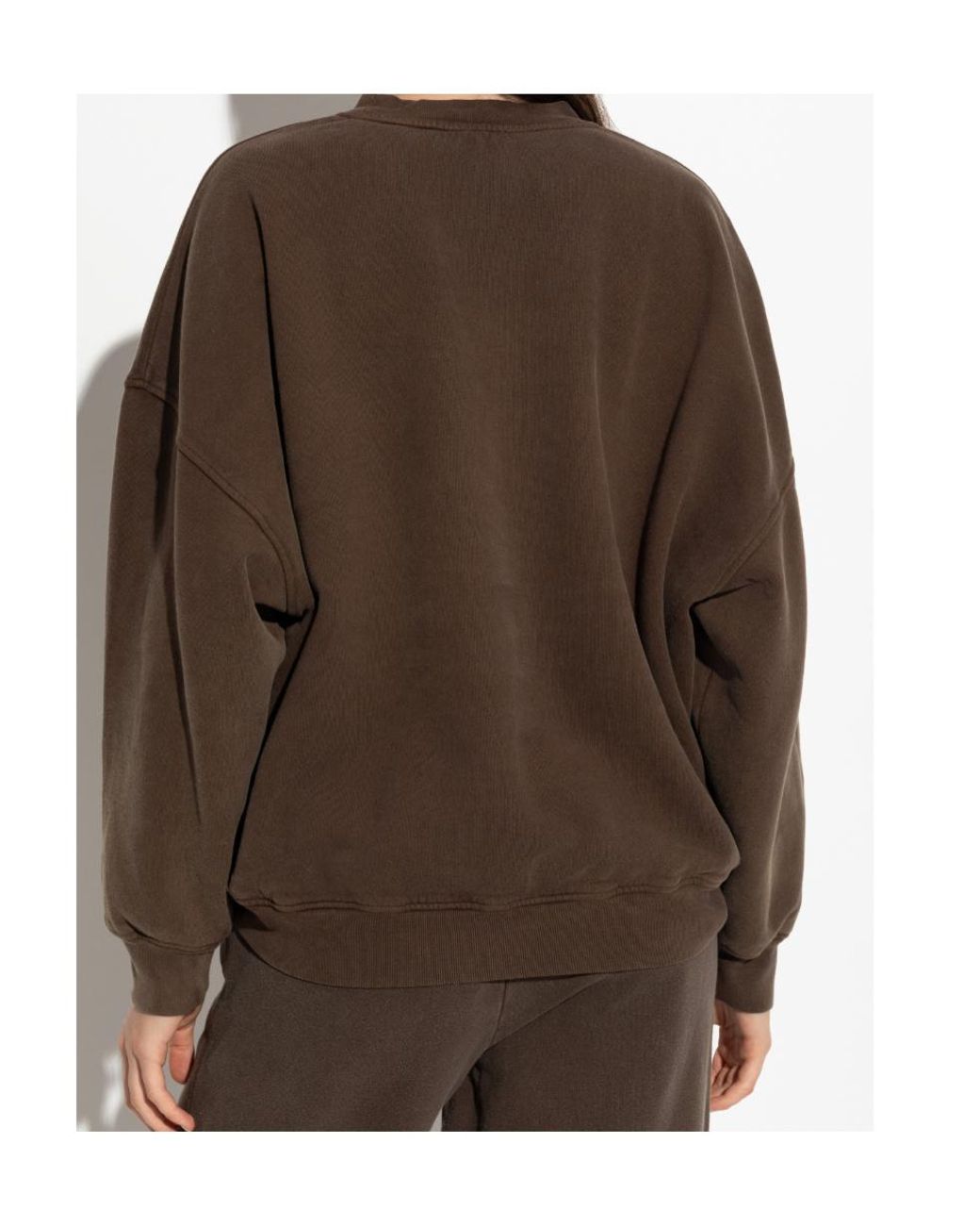 American Vintage Brown Plizzy Logo Sweatshirt