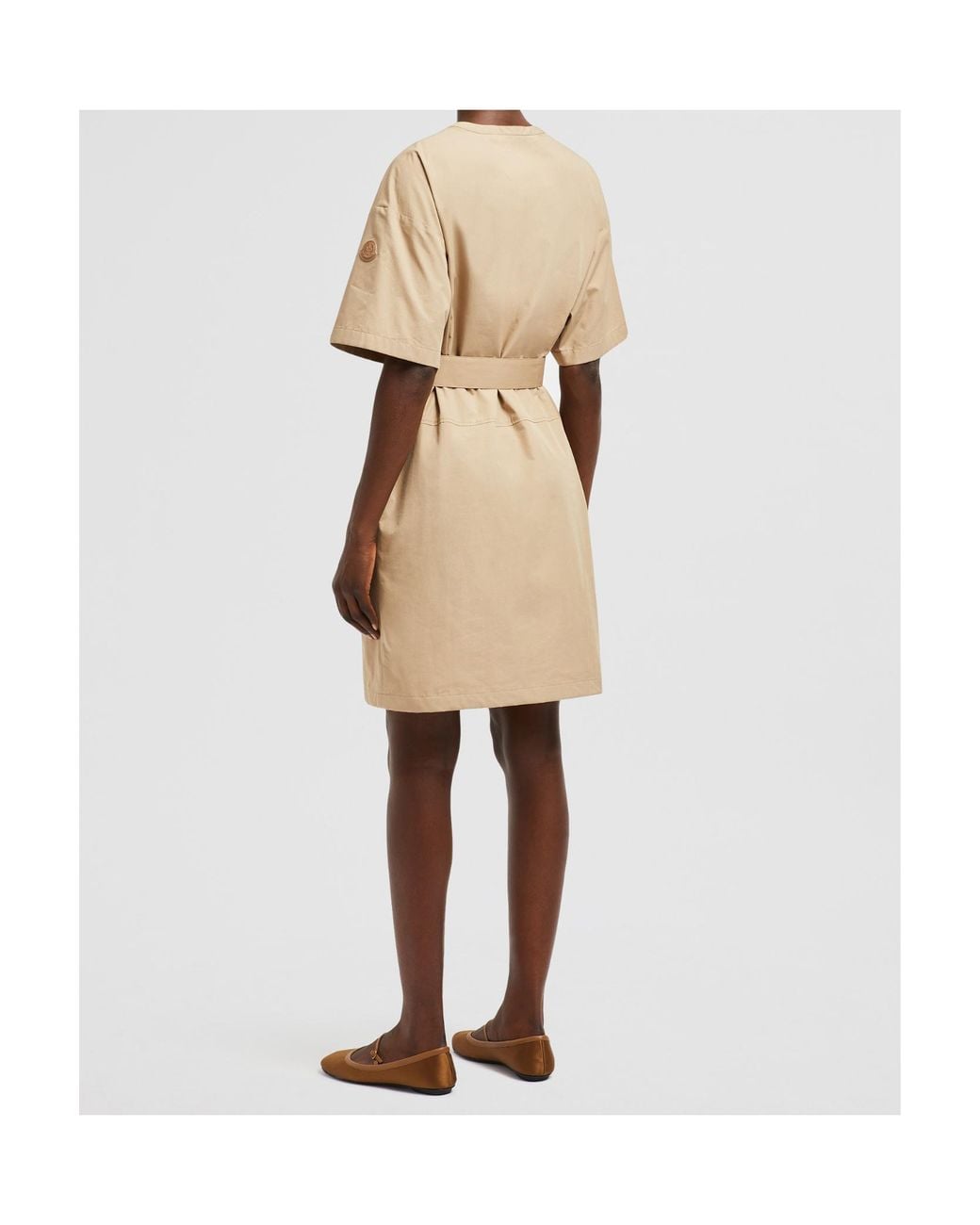 Moncler Natural Belted Mini Dress