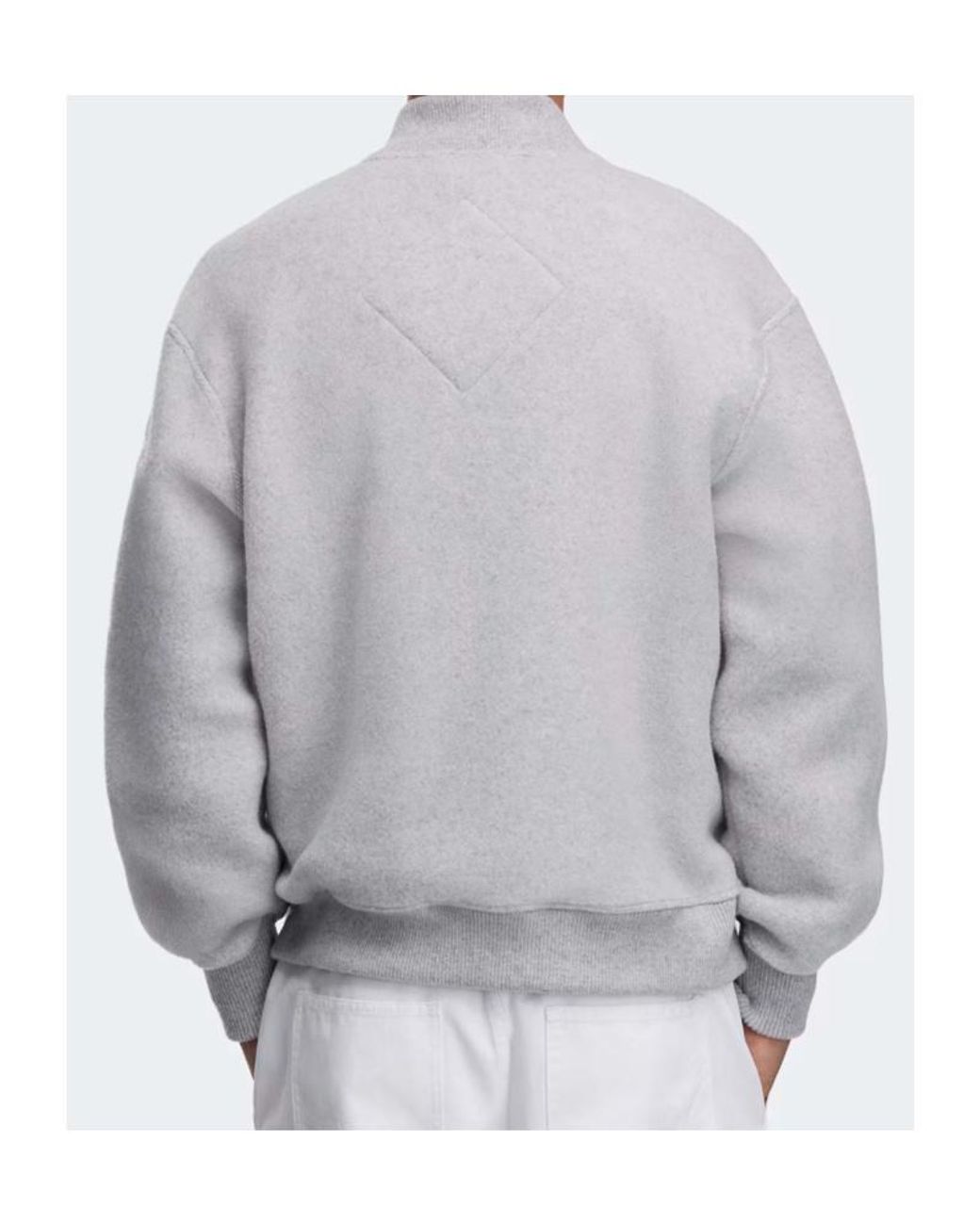 Canada Goose Gray Hudson Fleece Bomber Label for men