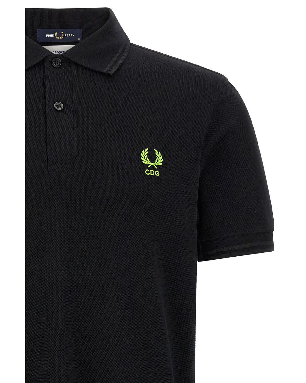 Comme des Garçons Black Comme Des Garçons Shirt X Fred Perry Logo Embroidered Polo Shirt for men