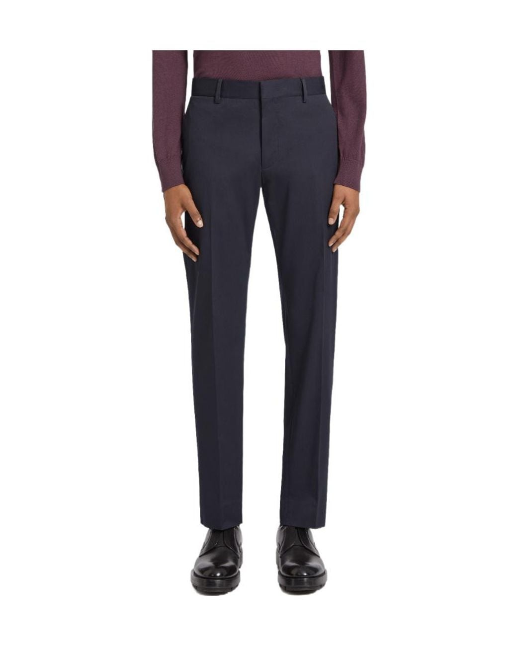 Zegna Black Straight-Leg Tailored Trousers for men