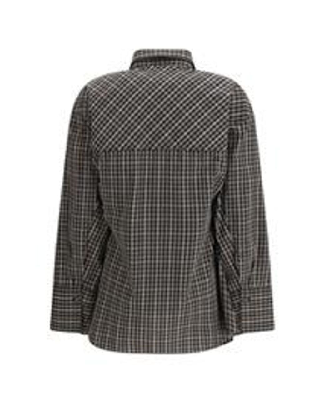 Rohe Black Checked Buttoned Shirt