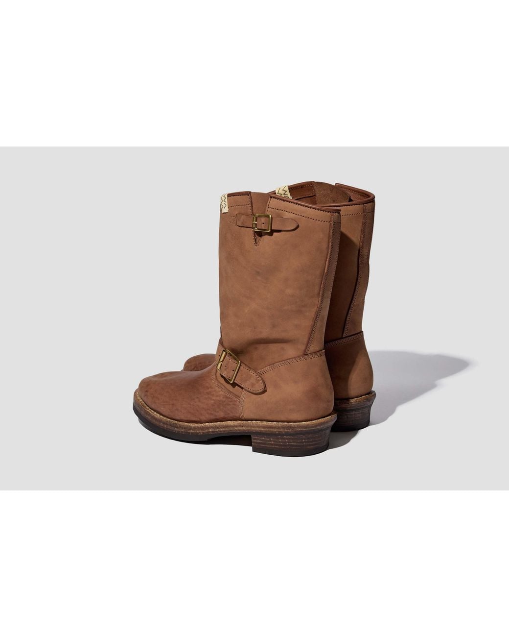 Visvim Brown Buckled High-Top Boots for men