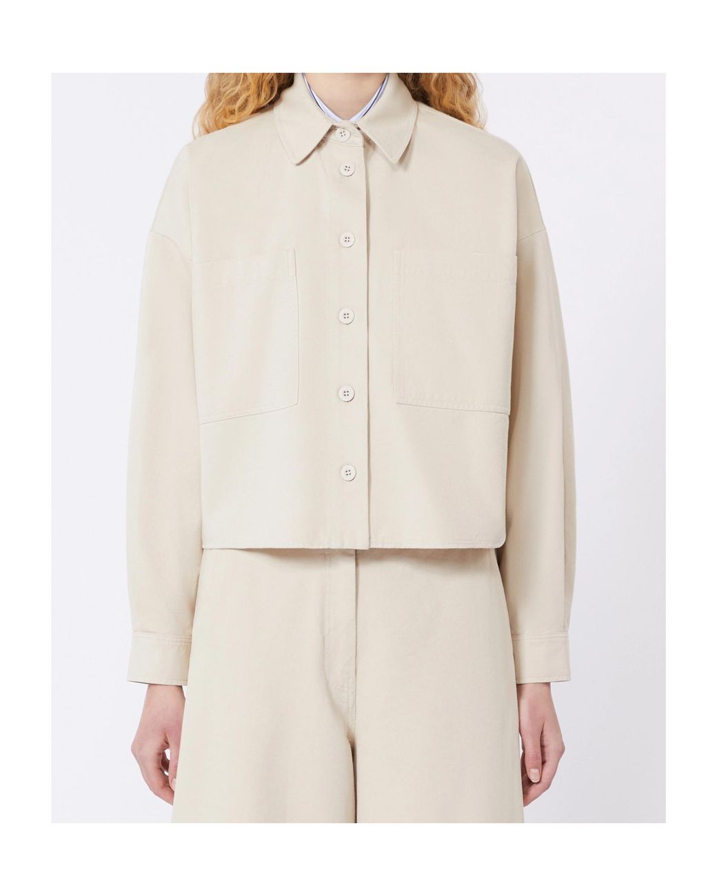 Max Mara White Weekend Wkdradente High-Low Hem Shirt