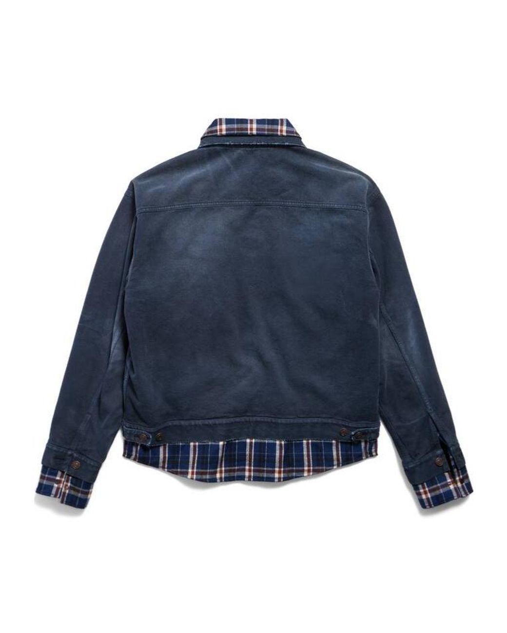 Balenciaga Blue Patched Shirt Jacket for men