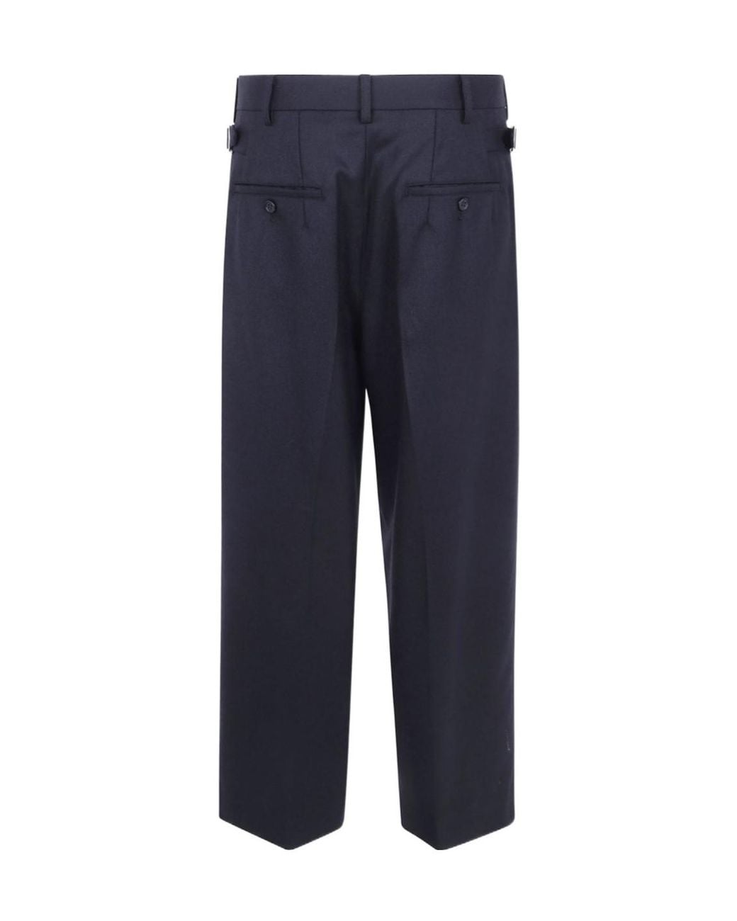 Comme des Garçons Blue High-Waisted Wide-Leg Trousers for men