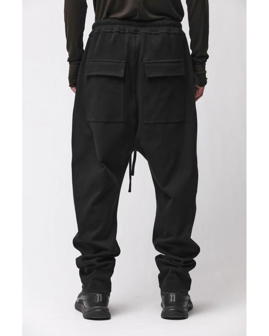 Thom Krom Black Drawstring Cargo Track Pants for men