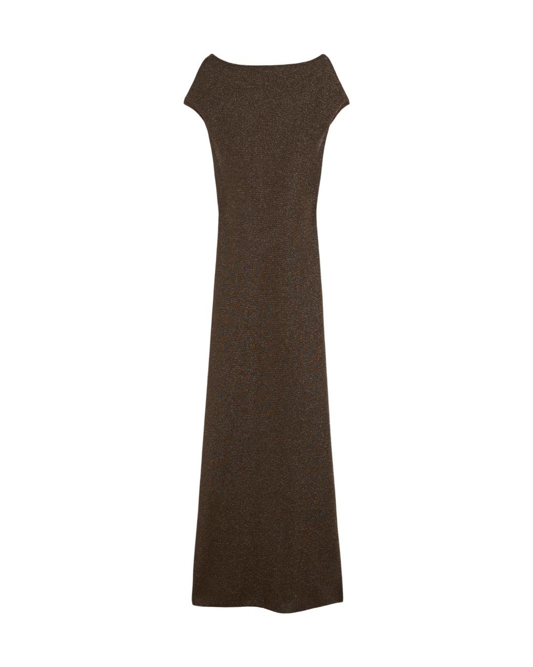 Max Mara Brown Viscose And Lurex Yarn Dress