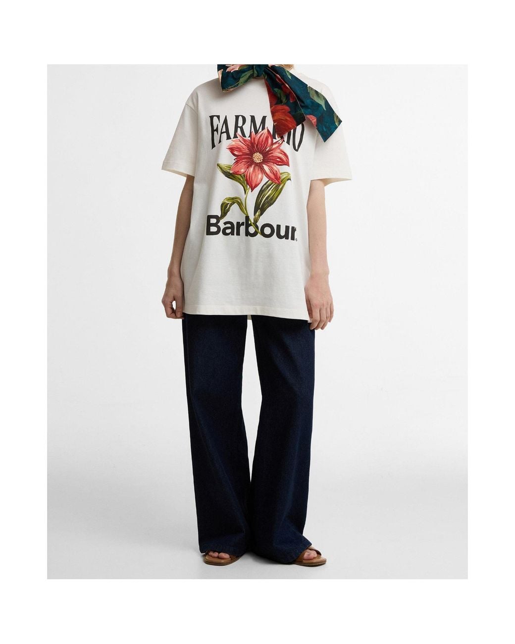 Barbour White X Farm Rio Wild Flower Graphic T-Shirt